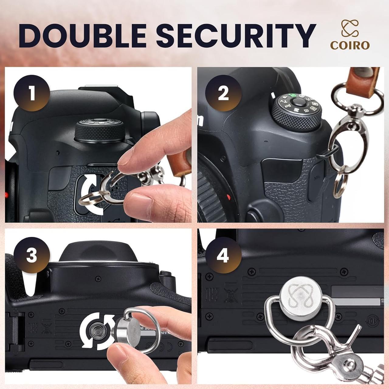 Arnés de cámara doble Pro In Style para 2 cámaras - Cuero marrón