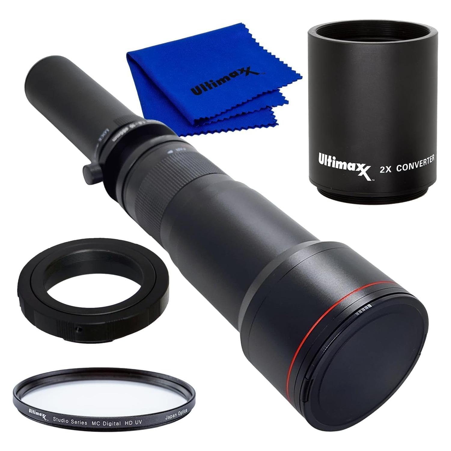 Lente Telefoto Zoom Ultimaxx 650-1300mm para Canon DSLR