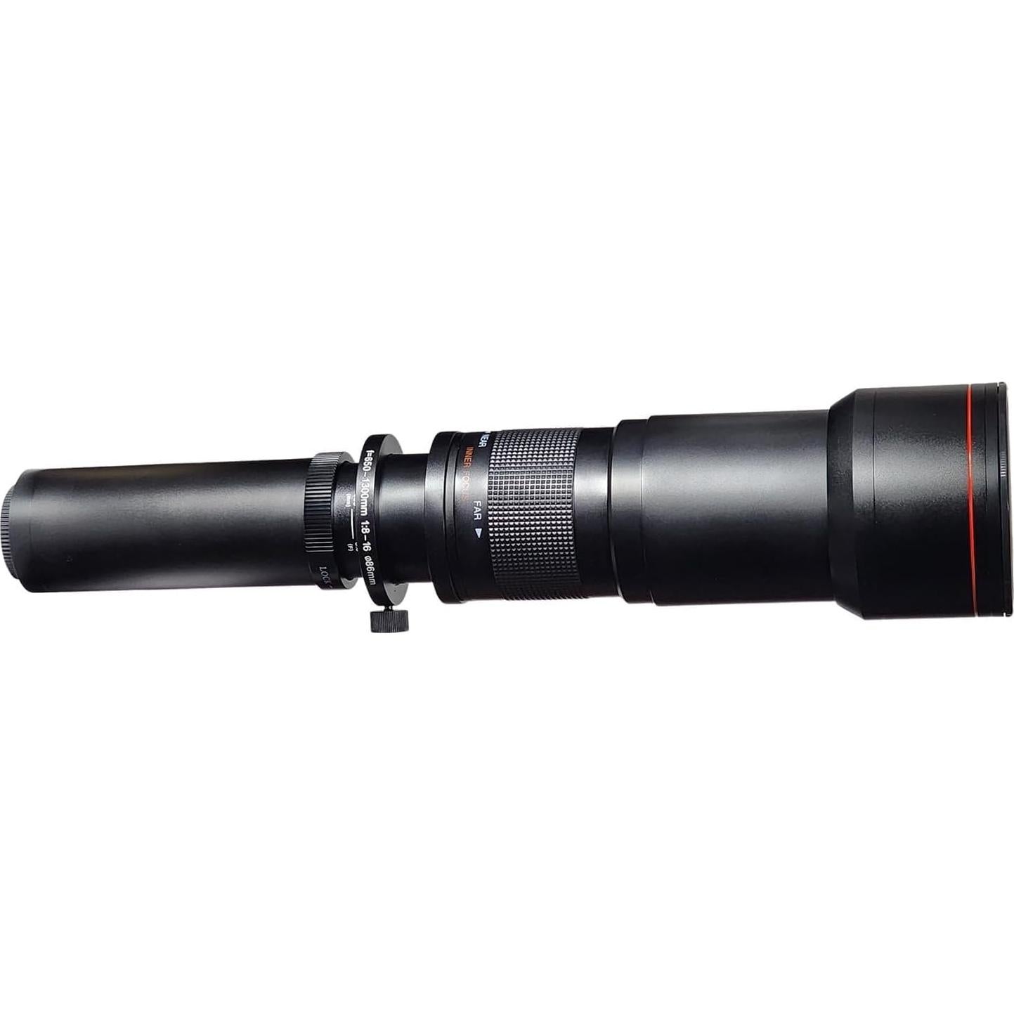 Lente Telefoto Zoom Ultimaxx 650-1300mm para Canon DSLR