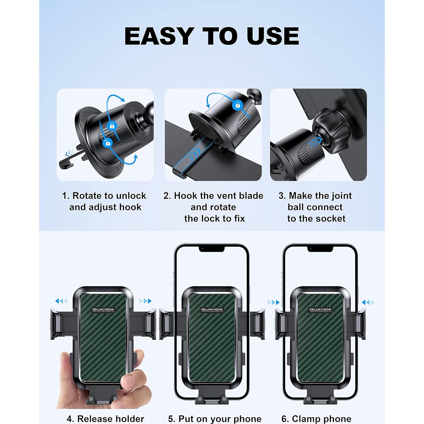 Soporte para Teléfono Guanda 2025 Ajustable 360° Auto