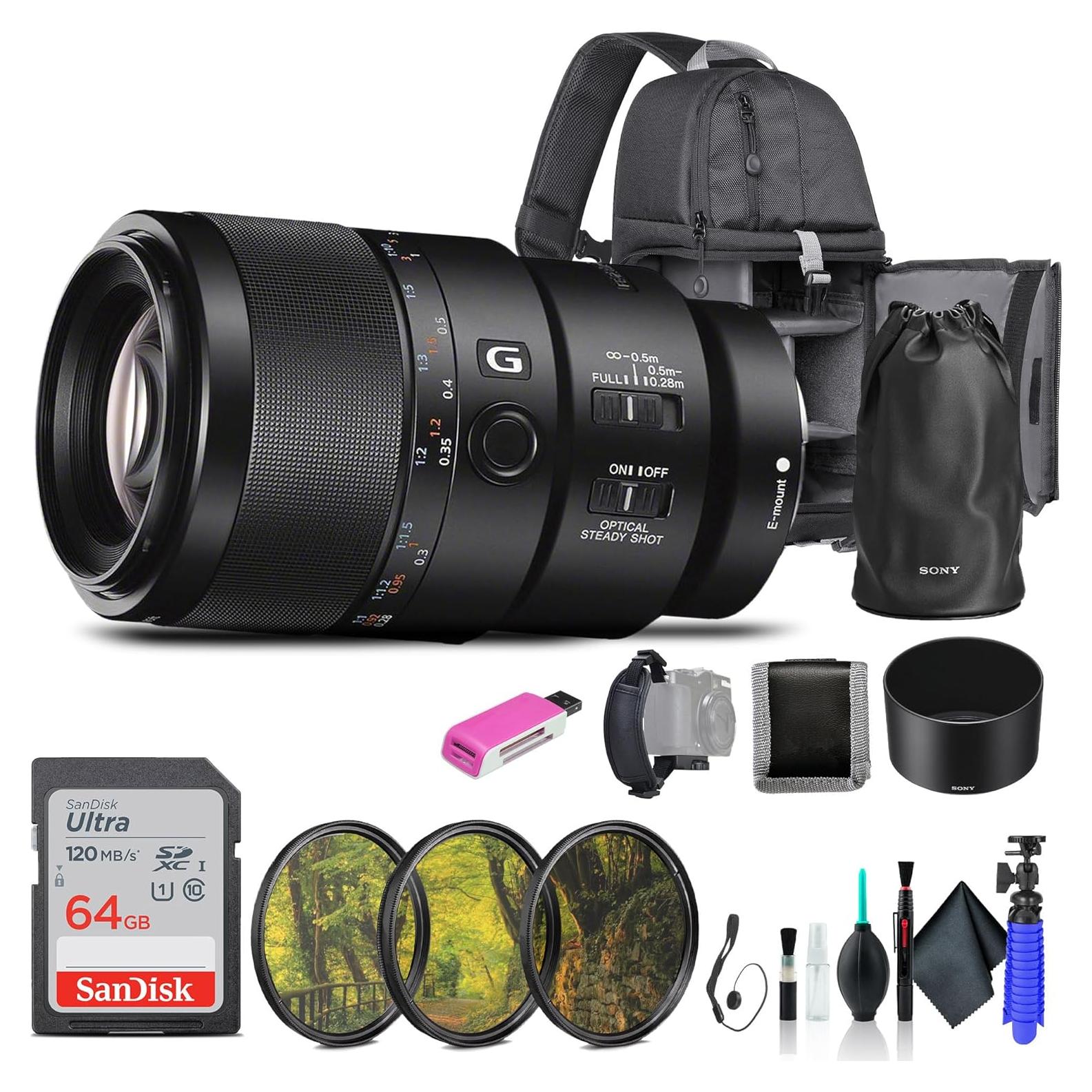 Lente Sony FE 90mm f/2.8 Macro G OSS + Kit Completo