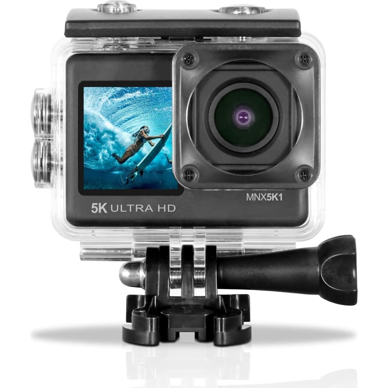 Cámara de Acción Minolta MNX5K1 5K Ultra HD 24MP Kit Completo