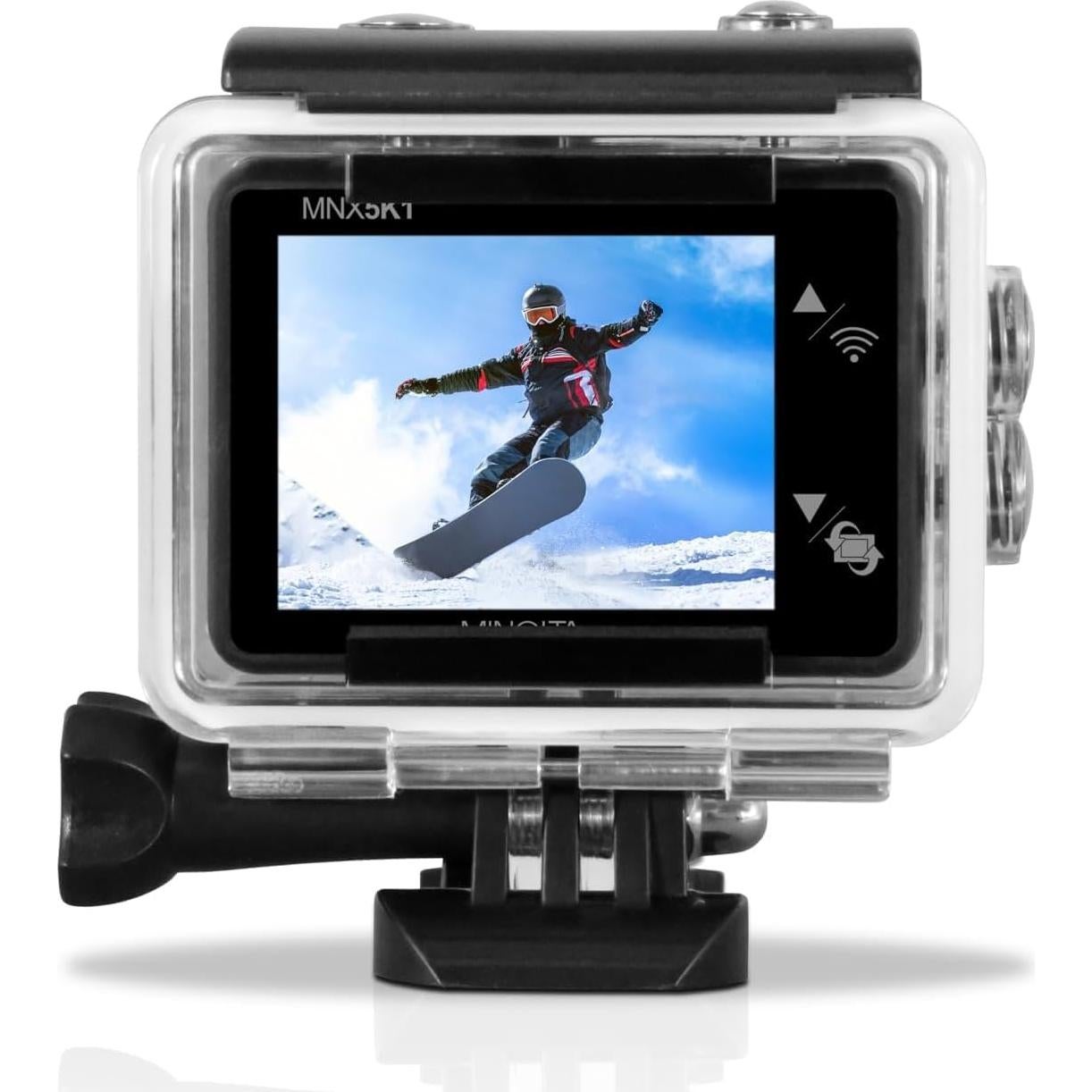 Cámara de Acción Minolta MNX5K1 5K Ultra HD 24MP Kit Completo