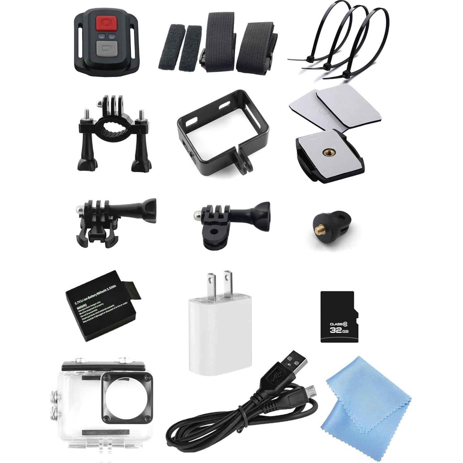 Cámara de Acción Minolta MNX5K1 5K Ultra HD 24MP Kit Completo