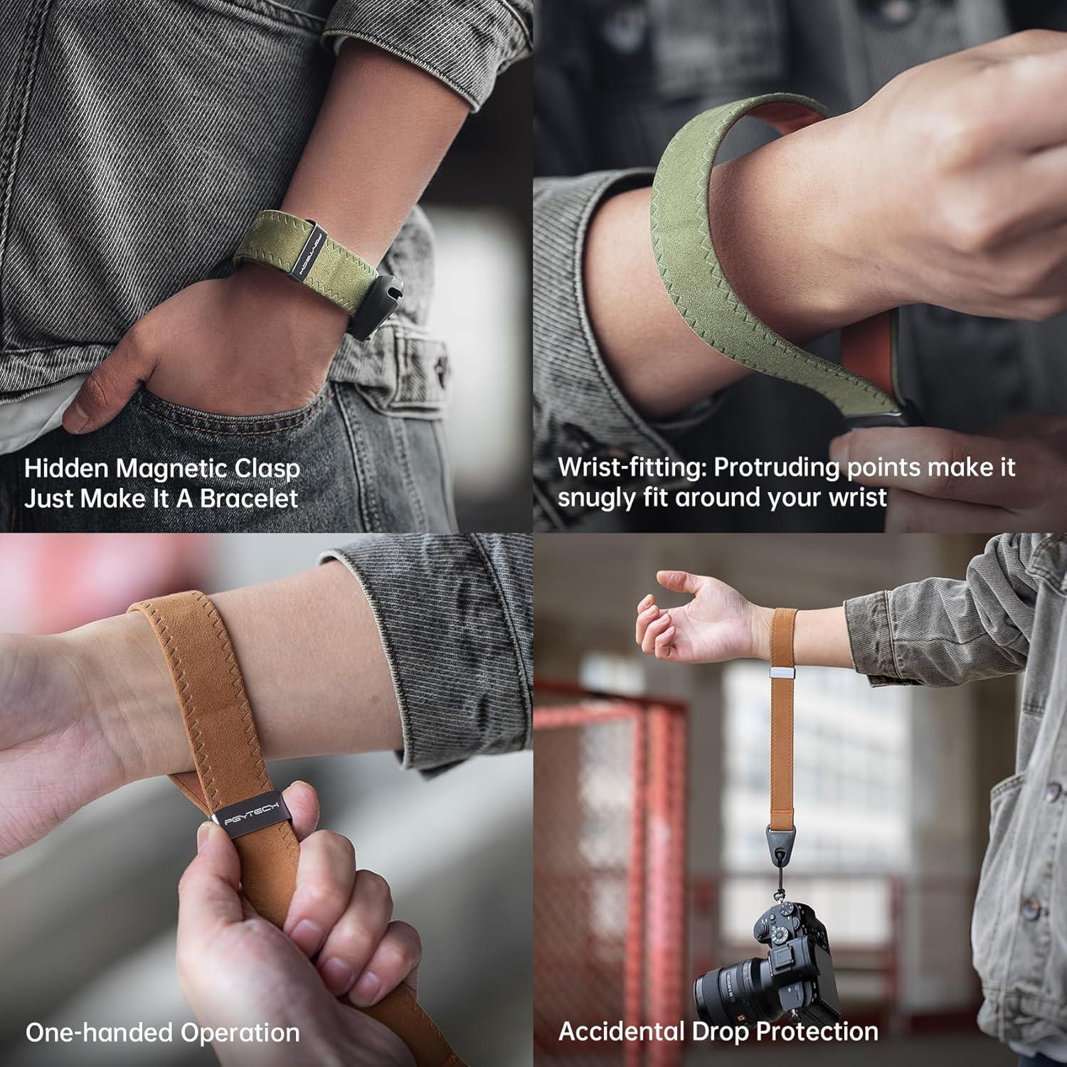 Correa de Muñeca PGYTECH Ajustable para Cámaras hasta 25kg - Verde