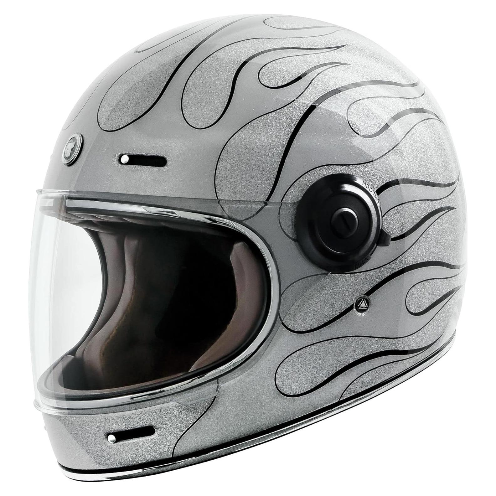 Casco Integral TORC T1 Fibra de Vidrio 3X Grande Plata