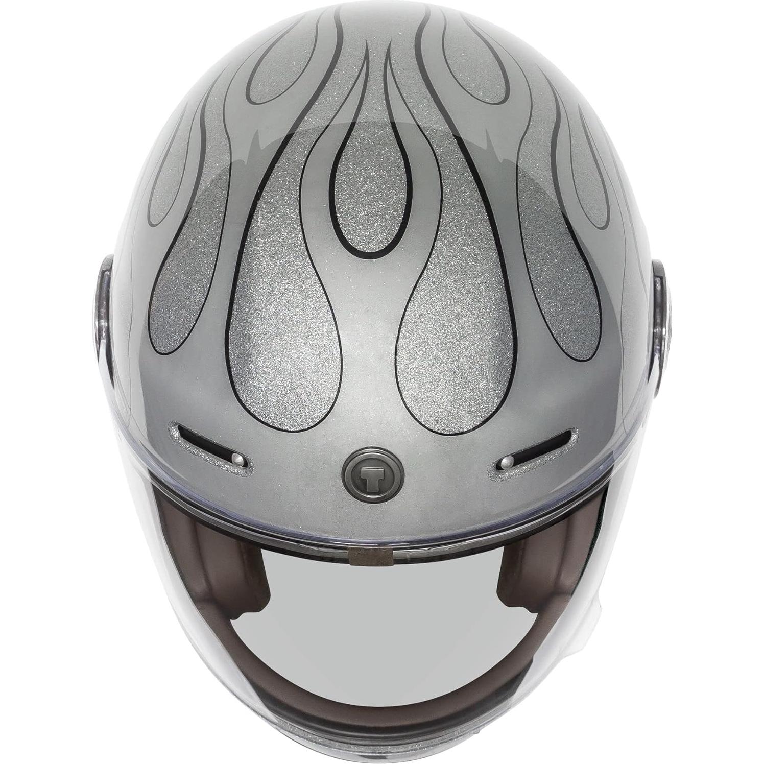 Casco Integral TORC T1 Fibra de Vidrio 3X Grande Plata