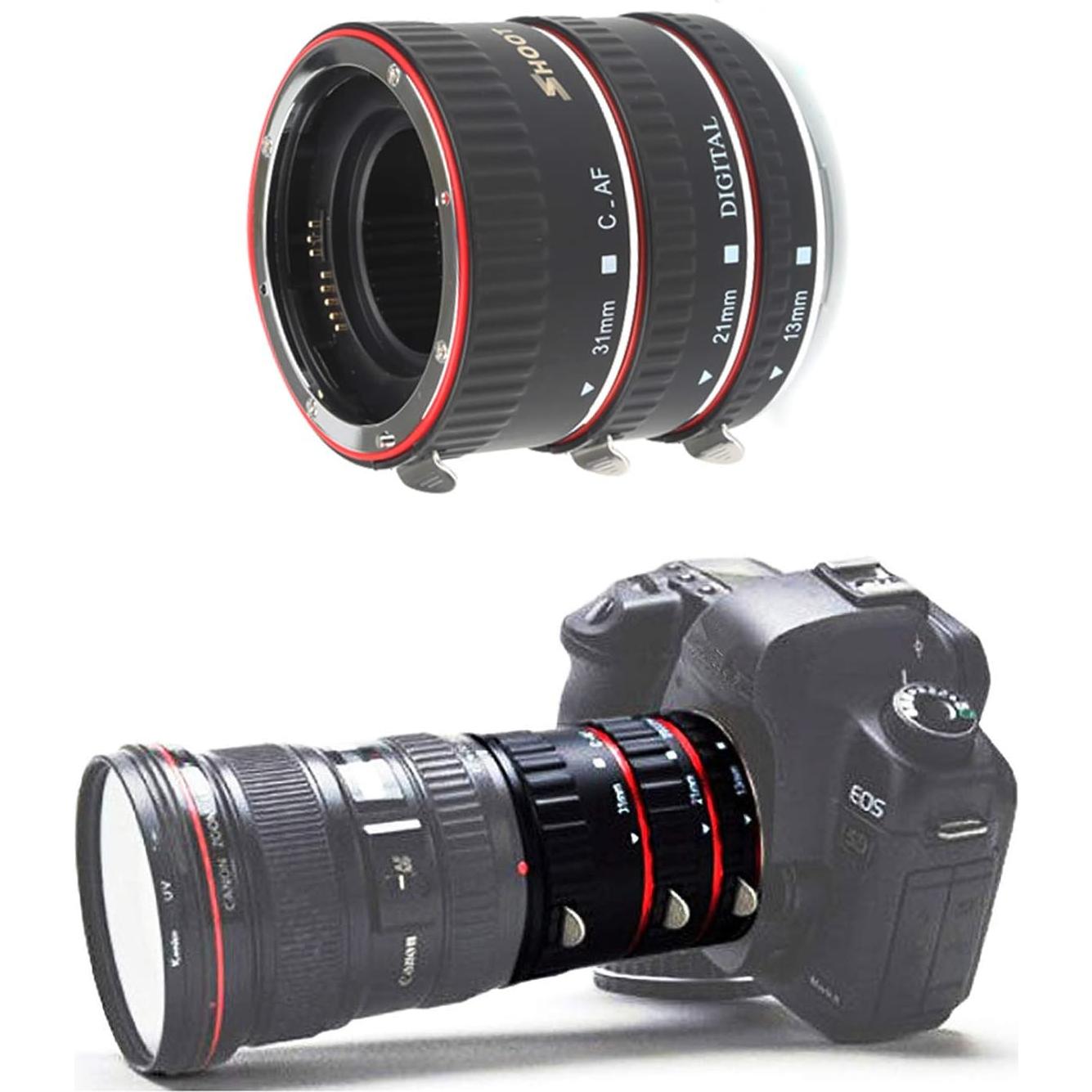 Juego de Tubos de Extensión Macro SHOOT para Canon EOS 13mm 21mm 31mm