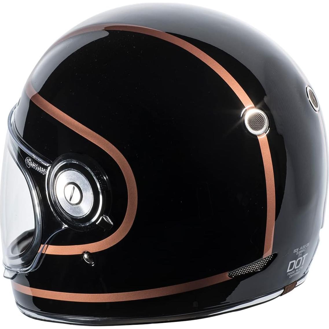 Casco de Moto TORC T1 Fibra de Vidrio X-Grande Negro