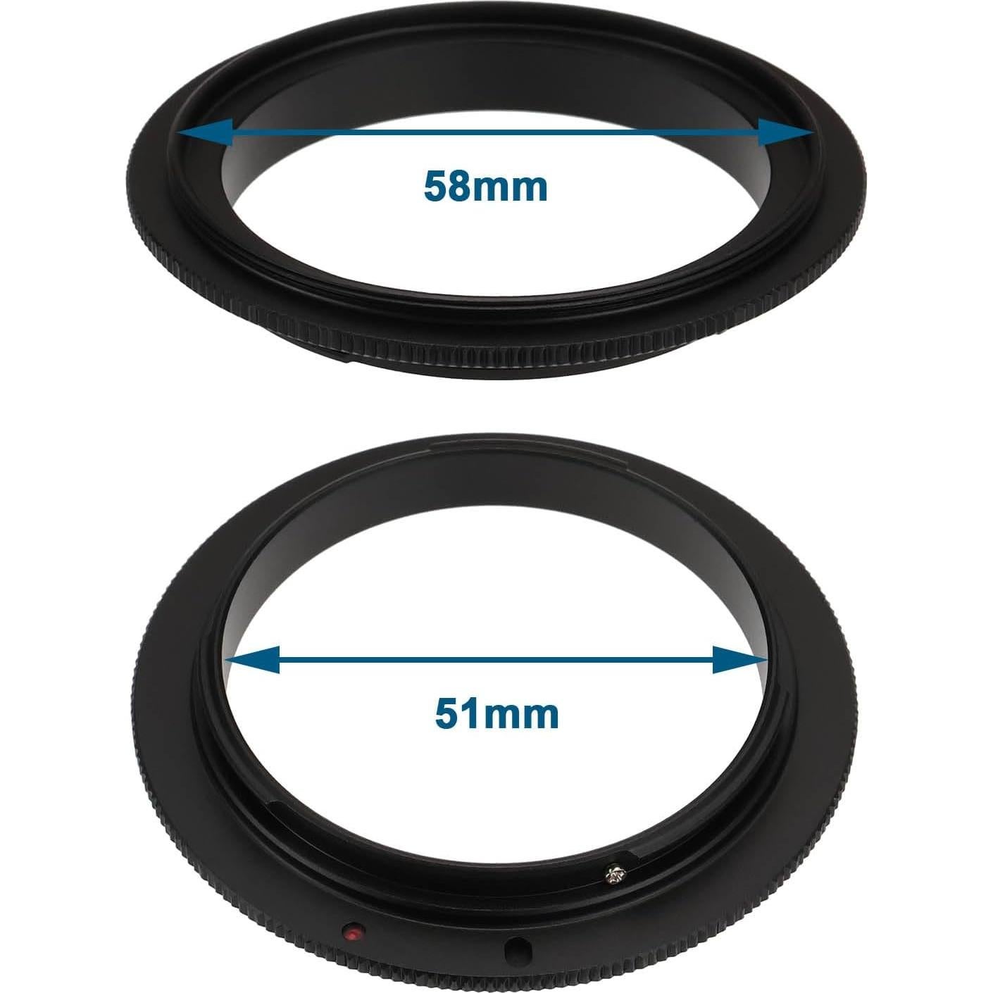 Adaptador de Lente Inversa Macro 58mm El Señor de las Herramientas