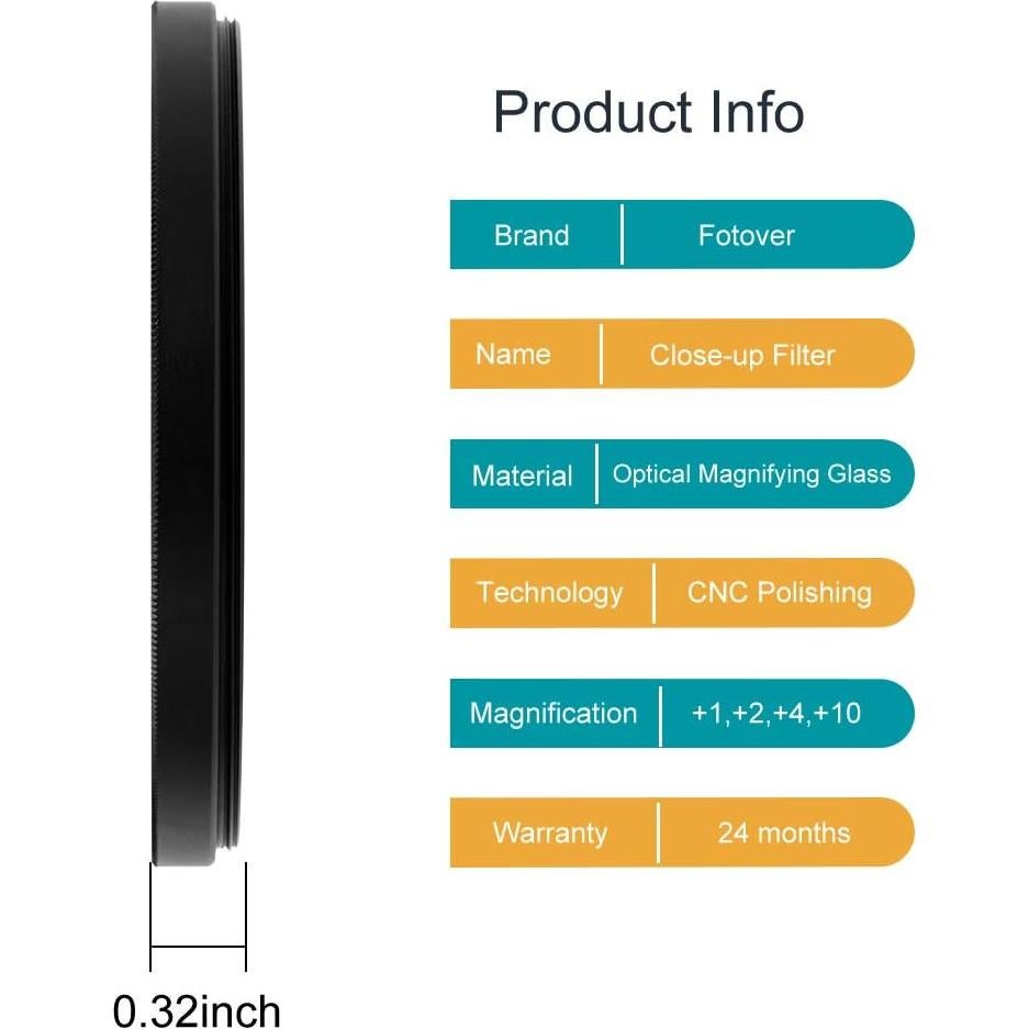 Kit de Filtros Macro 67mm X-SweetDream 4 Piezas +1 +2 +4 +10