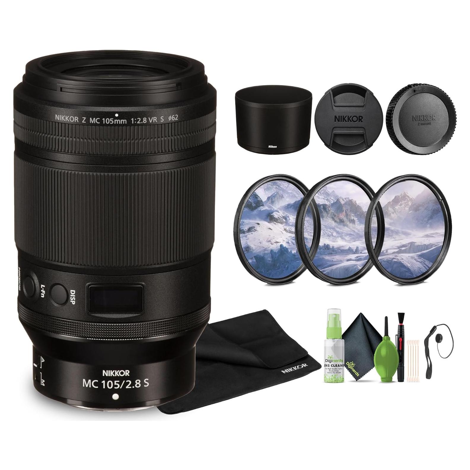 Lente Macro Nikon NIKKOR Z MC 105mm f/2.8 VR S + Kit de Filtros y Limpieza