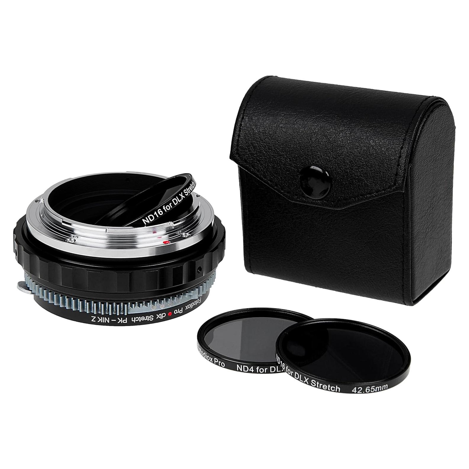 Adaptador Fotodiox Stretch DLX Pentax K a Nikon Z - Filtros ND