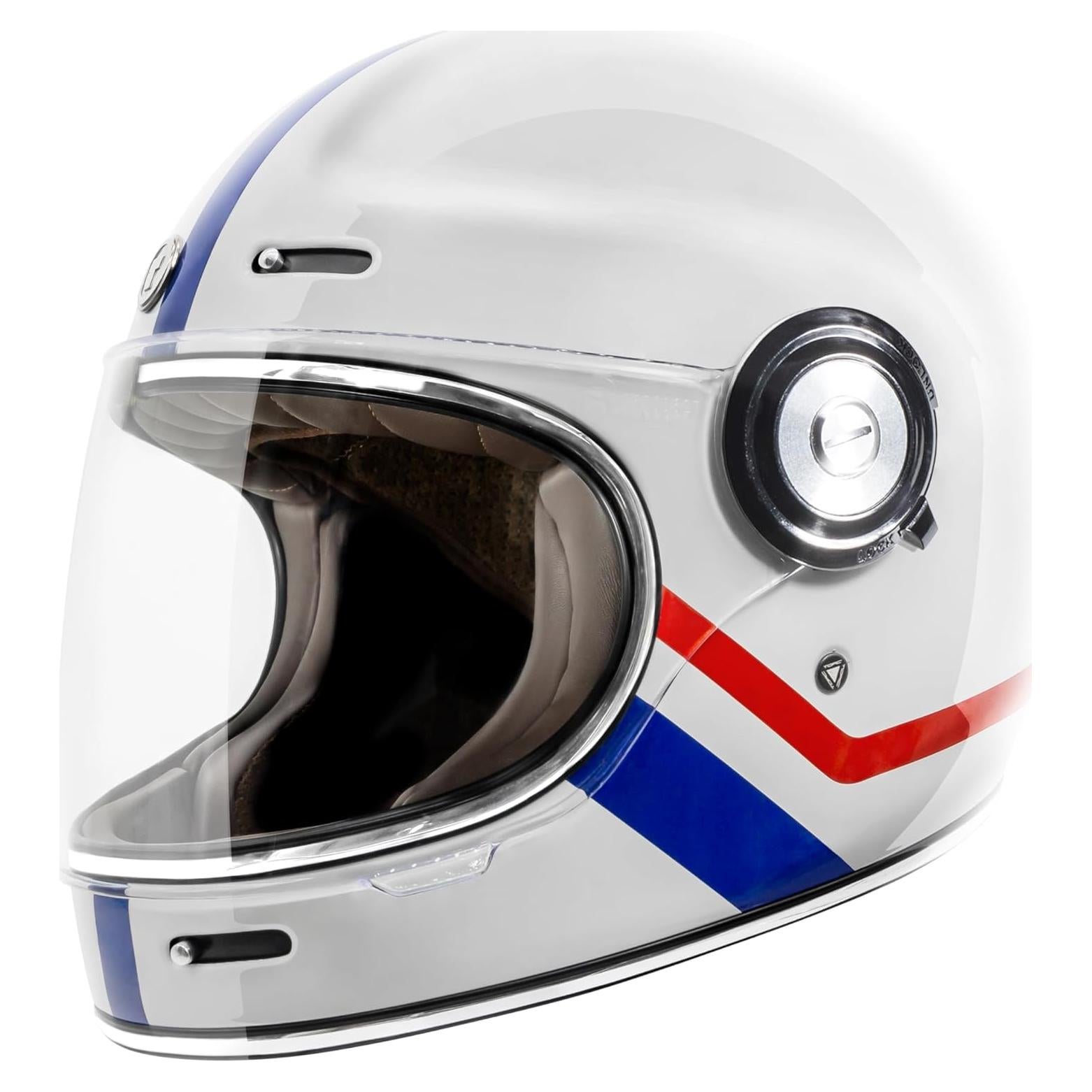 Casco de Moto TORC T1 Fibra de Vidrio 3X Grande Blanco