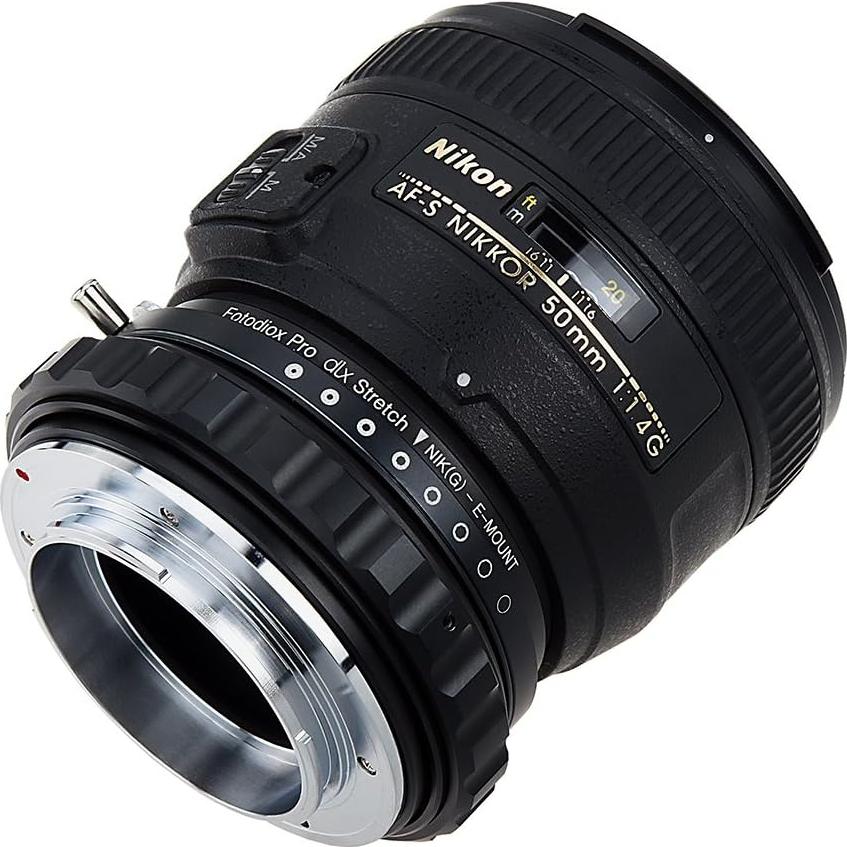 Adaptador Fotodiox DLX Stretch Nikon F a Sony E-Mount con Filtros