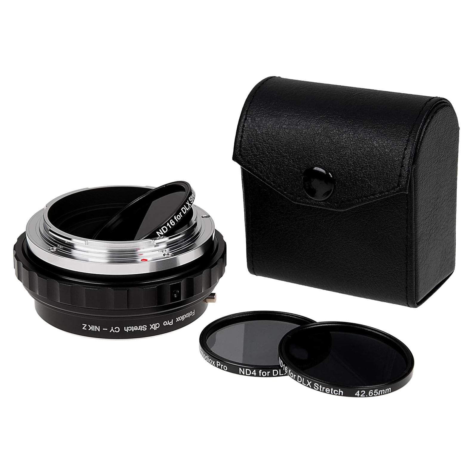 Adaptador Fotodiox DLX Stretch Contax/Yashica a Nikon Z - Macro y Filtros ND