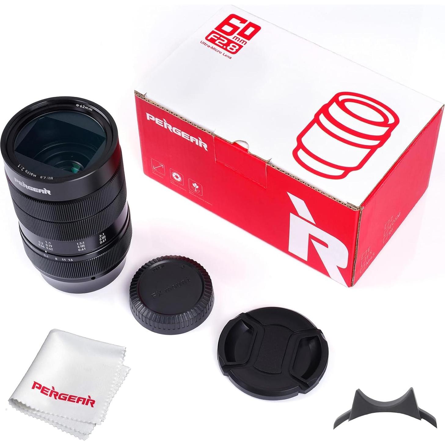 Lente Macro PERGEAR 60mm F2.8 II 2X para Sony E-Mount