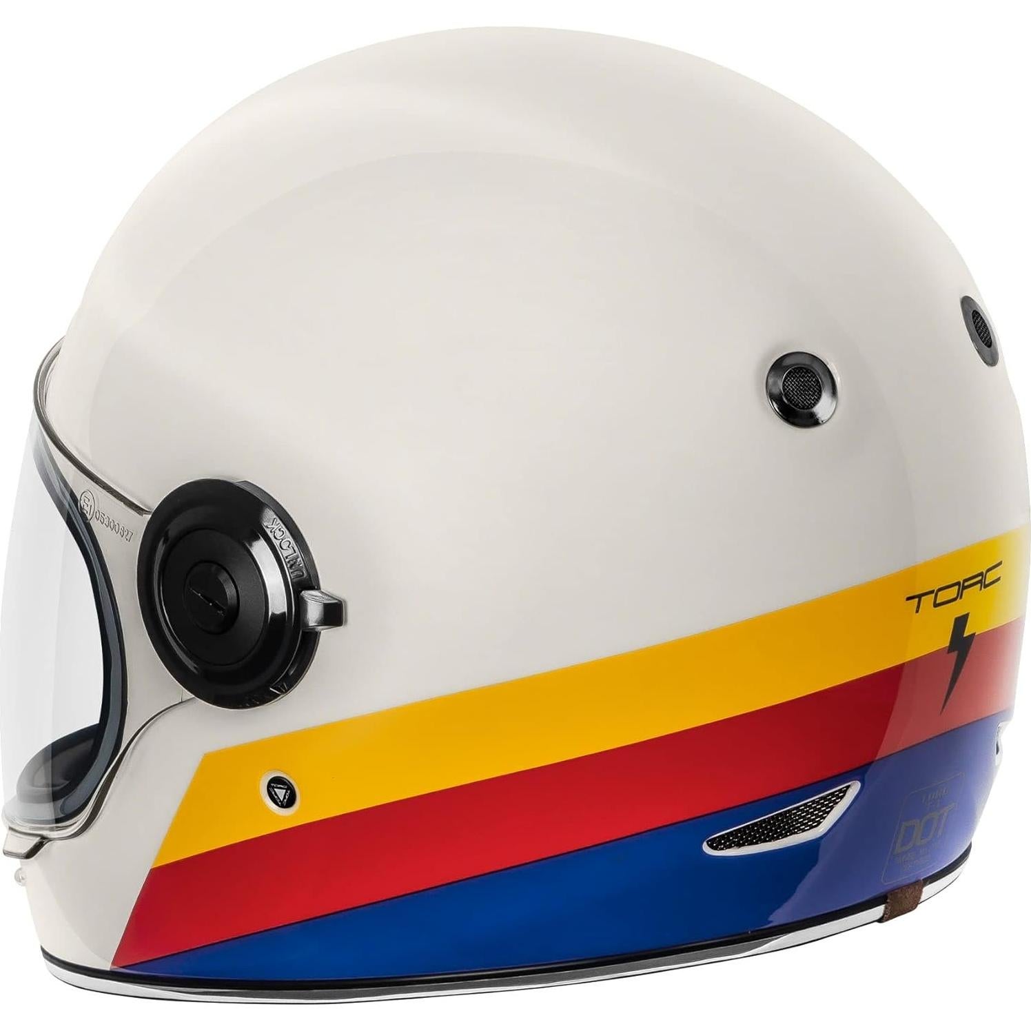 Casco de Moto TORC T1 Fibra de Vidrio XX-Grande Blanco