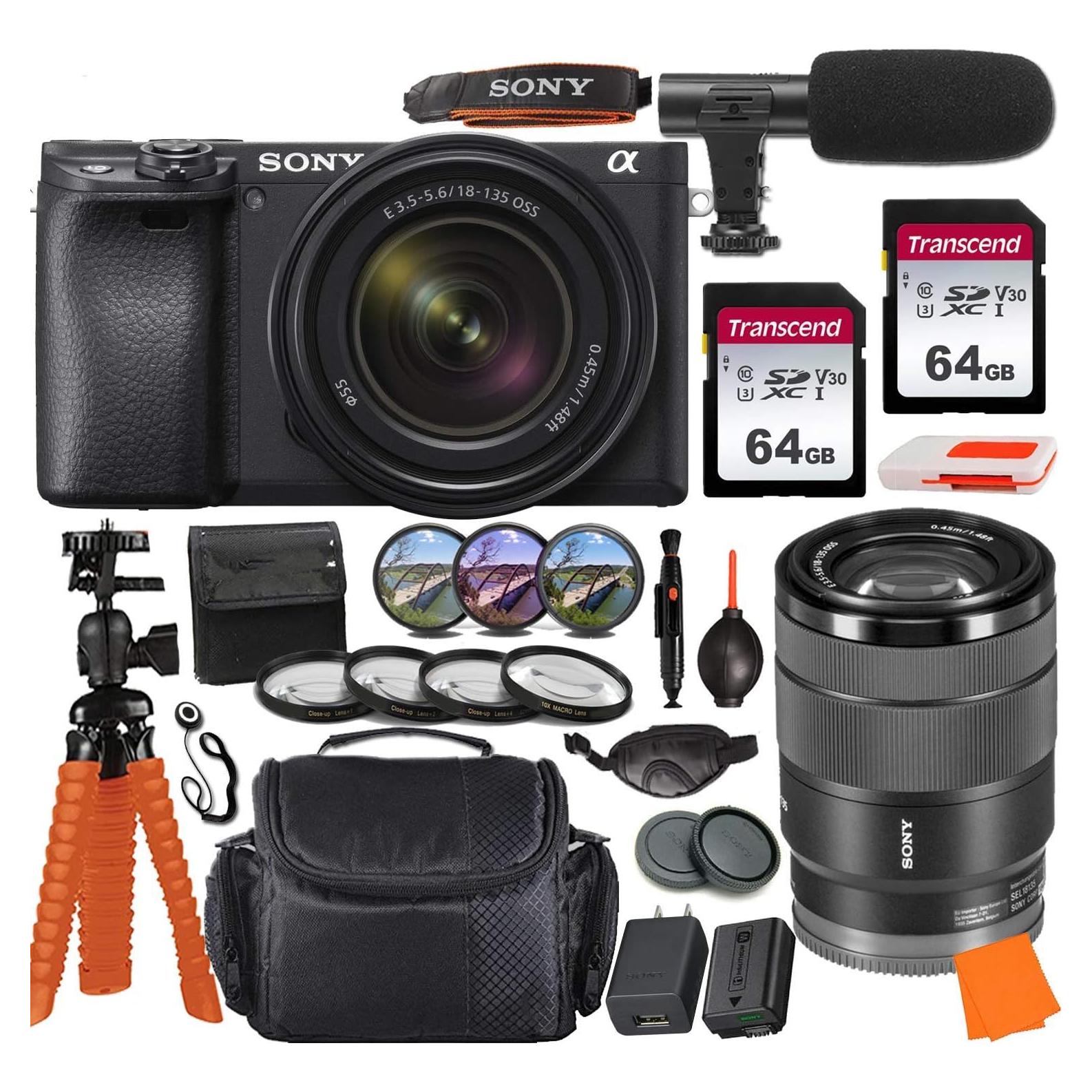 Cámara Digital Sin Espejo Sony Alpha a6400 con Lente 18-135mm