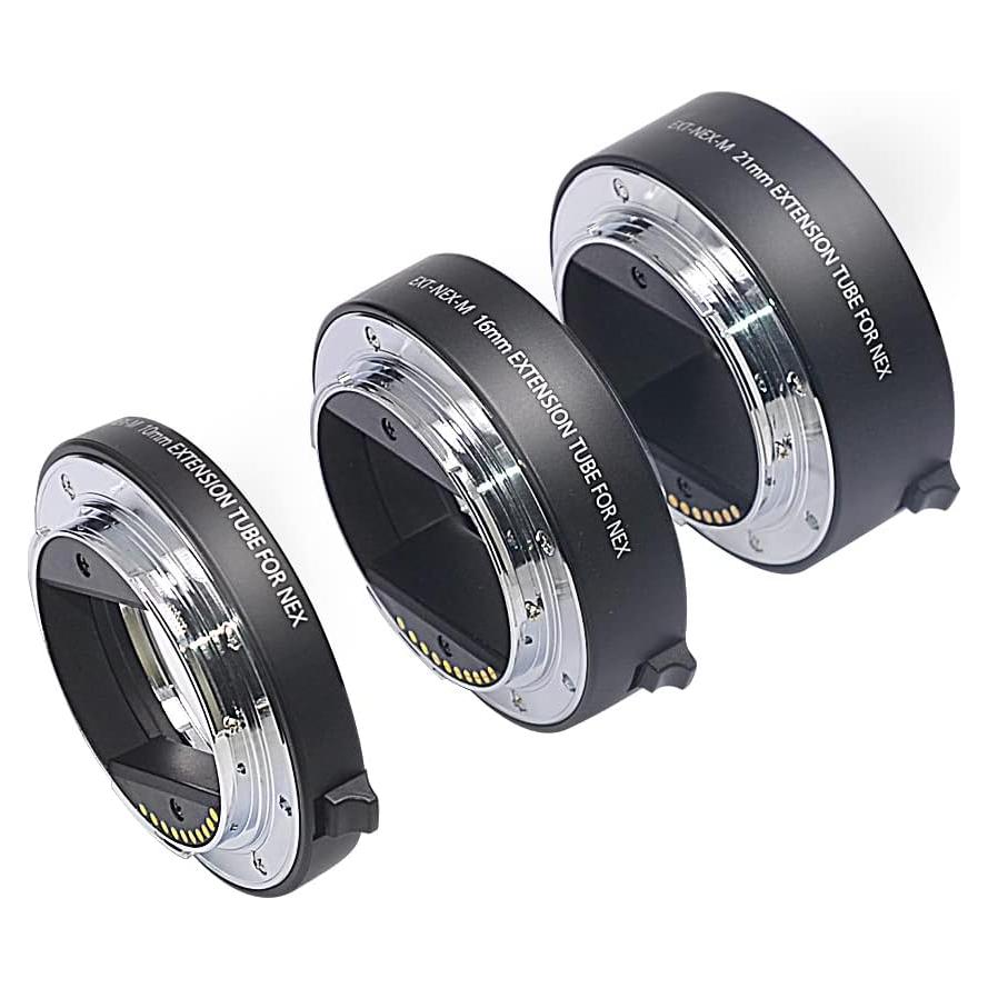 Juego de tubos de extensión macro Venidice 10mm 16mm 21mm para cámaras Sony