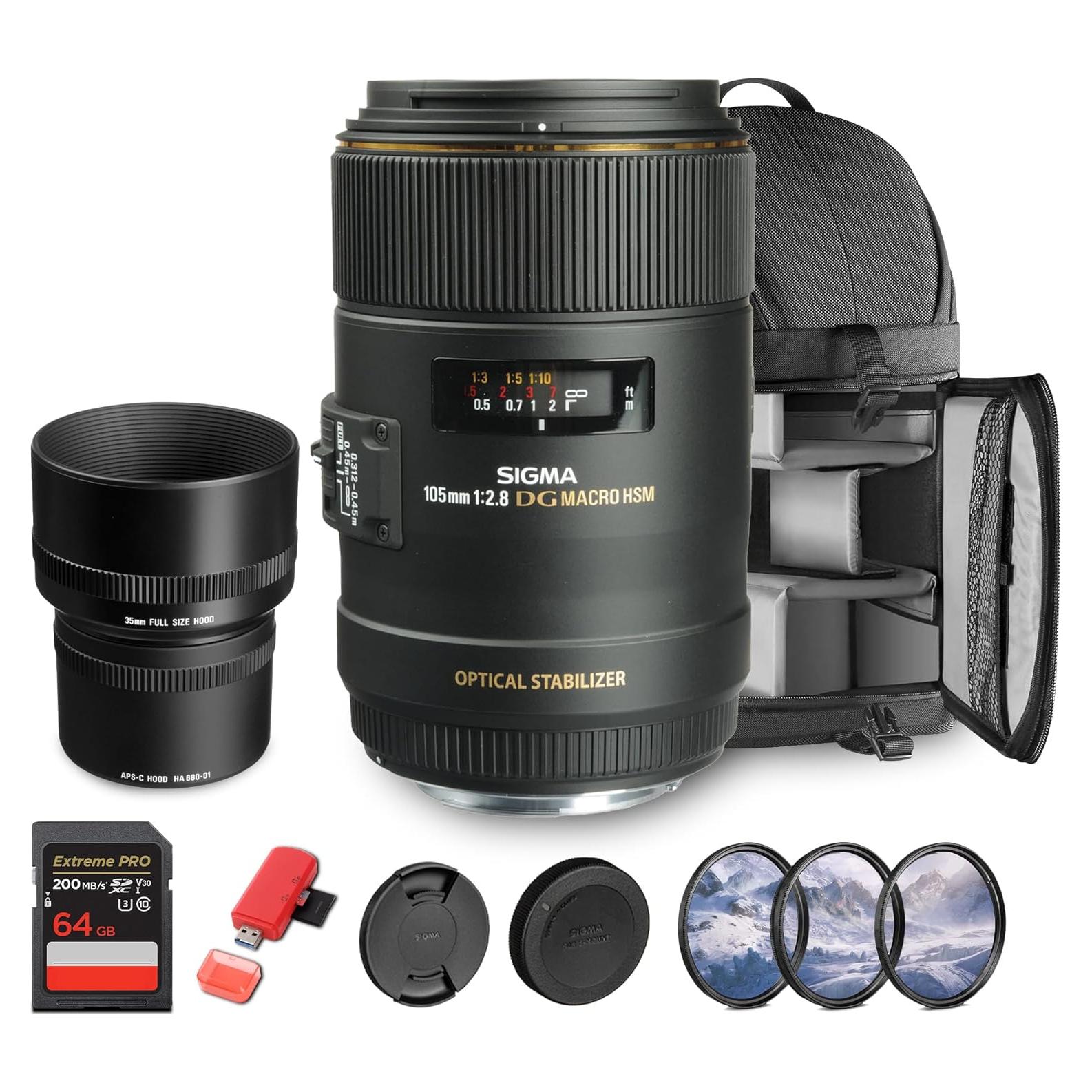 Lente Macro Sigma 105mm f/2.8 EX DG OS HSM para Canon EF