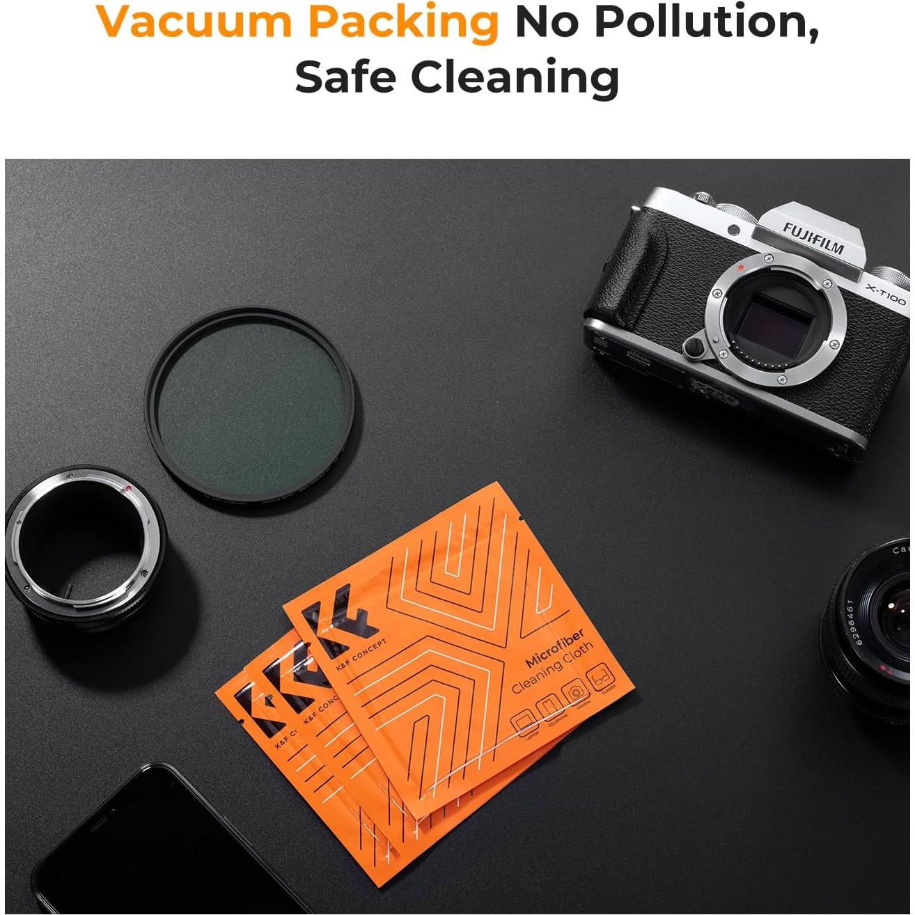 Tapa de Lente 67mm K&F Concept + Correa + Paños de Limpieza