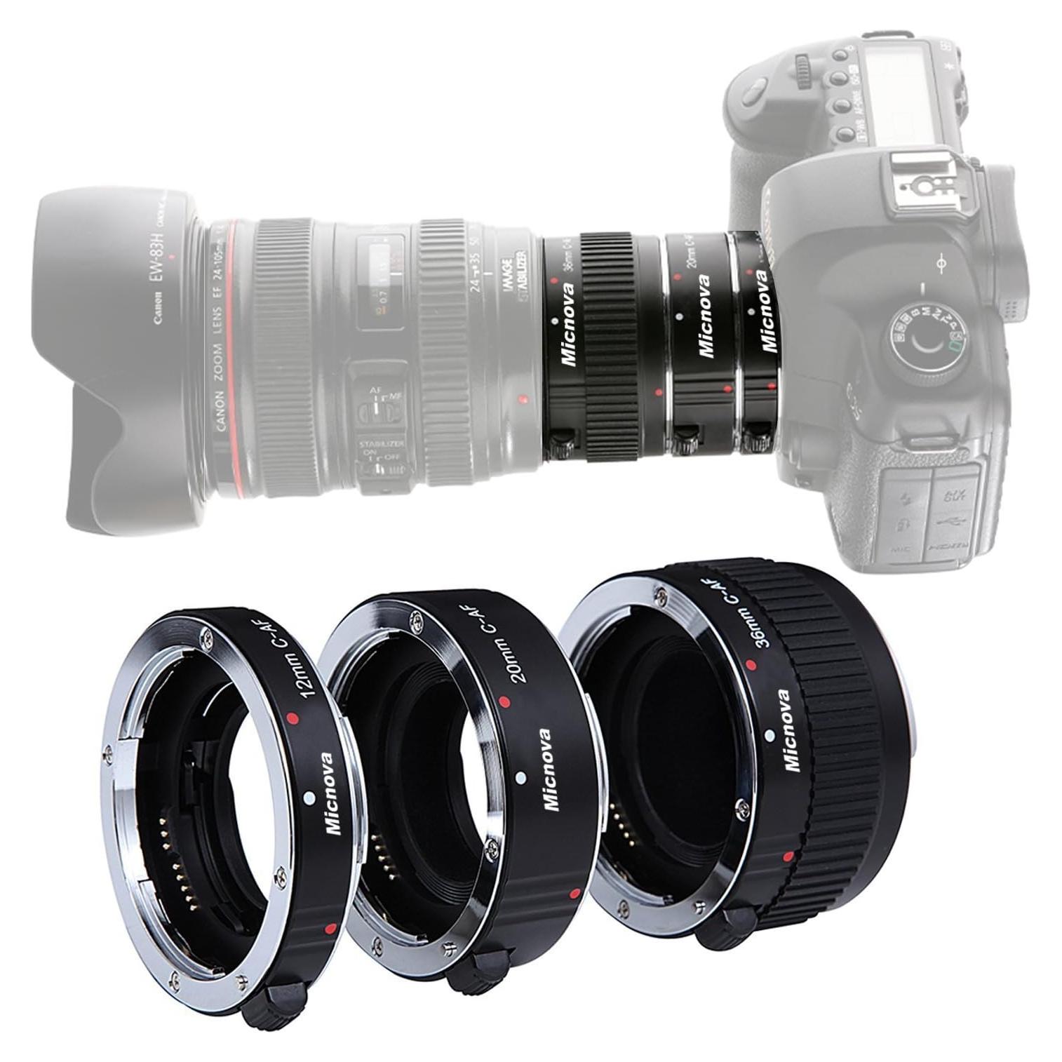 Tubo de Extensión Macro Sevenoak KK-C68 para Canon DSLR 12/20/36mm