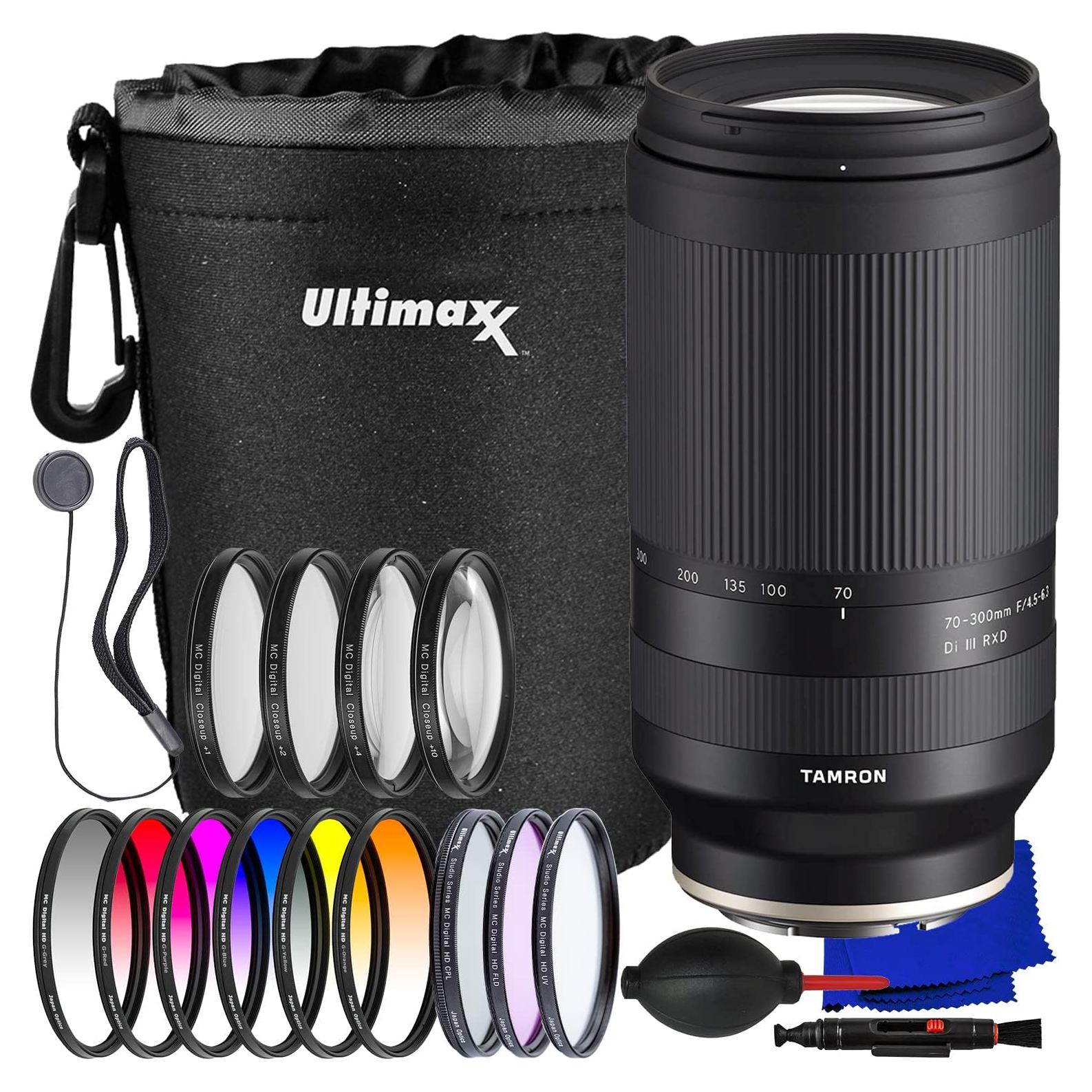 Lente Telefoto Ultimaxx 70-300mm f/4.5-6.3 Montura E + Filtros