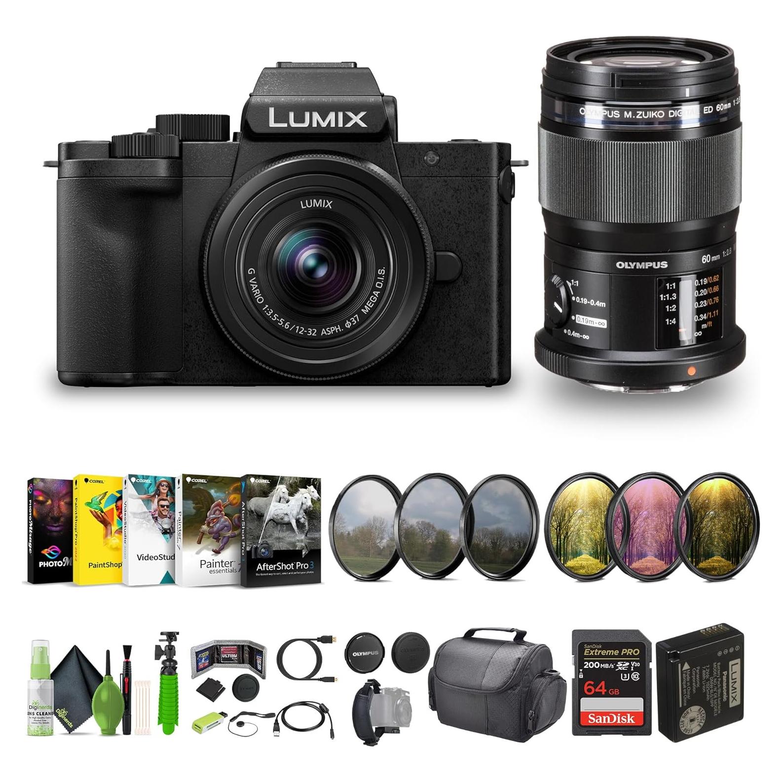 Cámara Sin Espejo Panasonic Lumix G100D 4K con Lentes y Accesorios