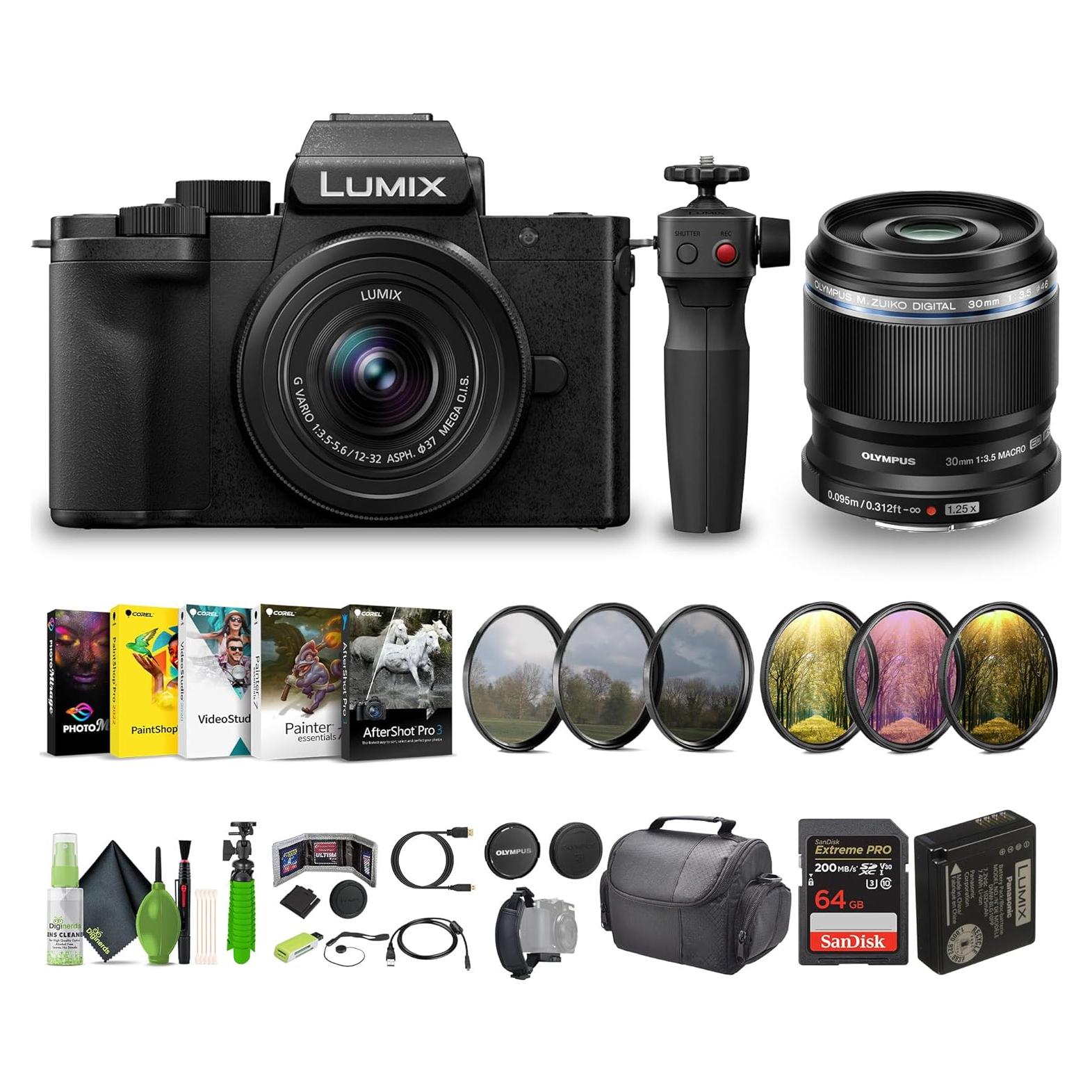 Cámara Sin Espejo Panasonic Lumix G100D 4K con Lente 12-32mm