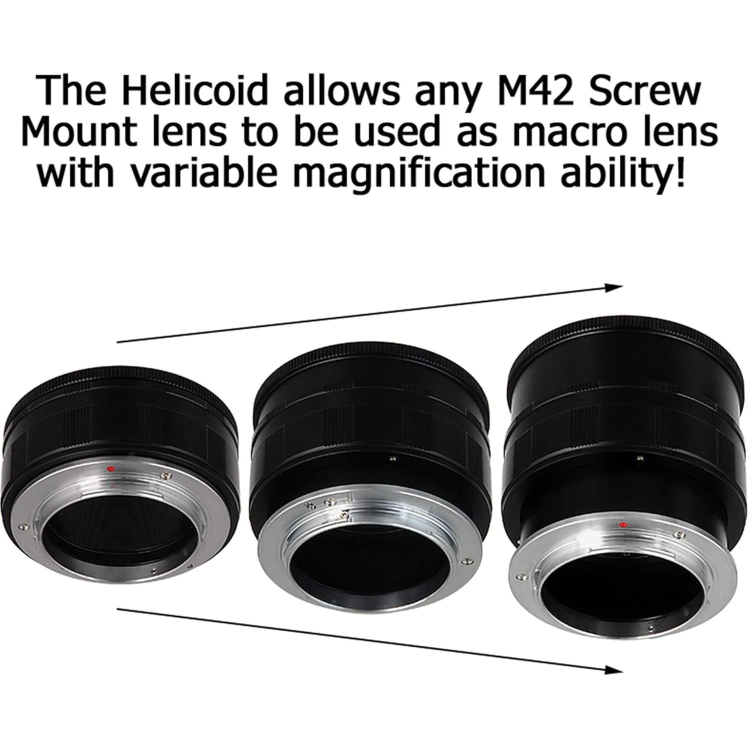 Adaptador Fotodiox Pro M42 a Micro 4/3 con Helicoide Macro