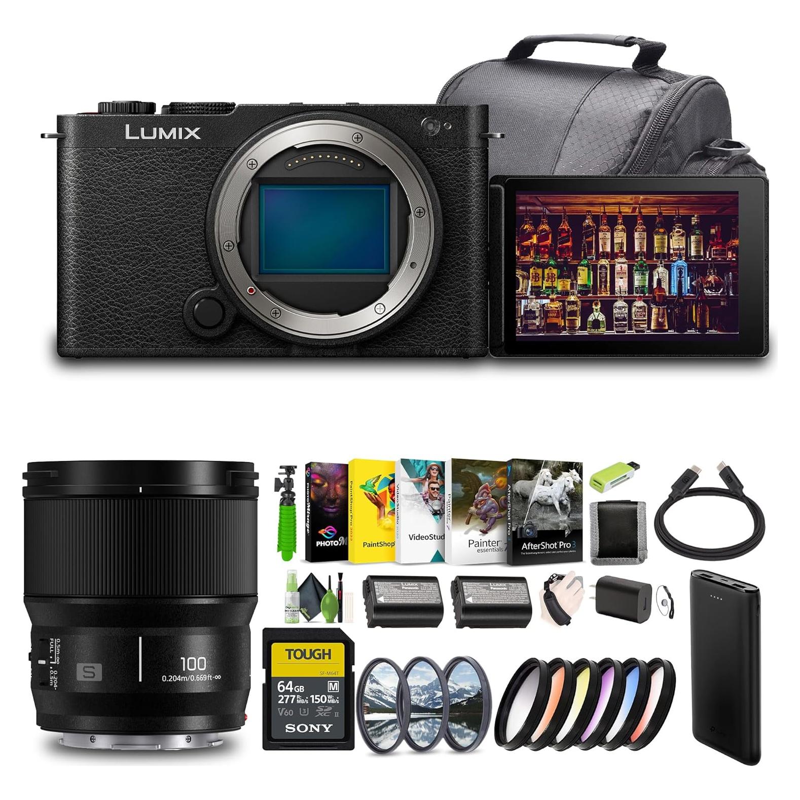 Cámara Sin Espejo Panasonic Lumix S9 24.2MP + Lente Macro 100mm