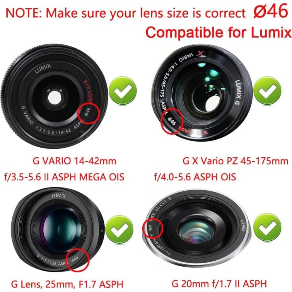 Tapa de lente 46mm RS COLLECTIONS para Panasonic Lumix