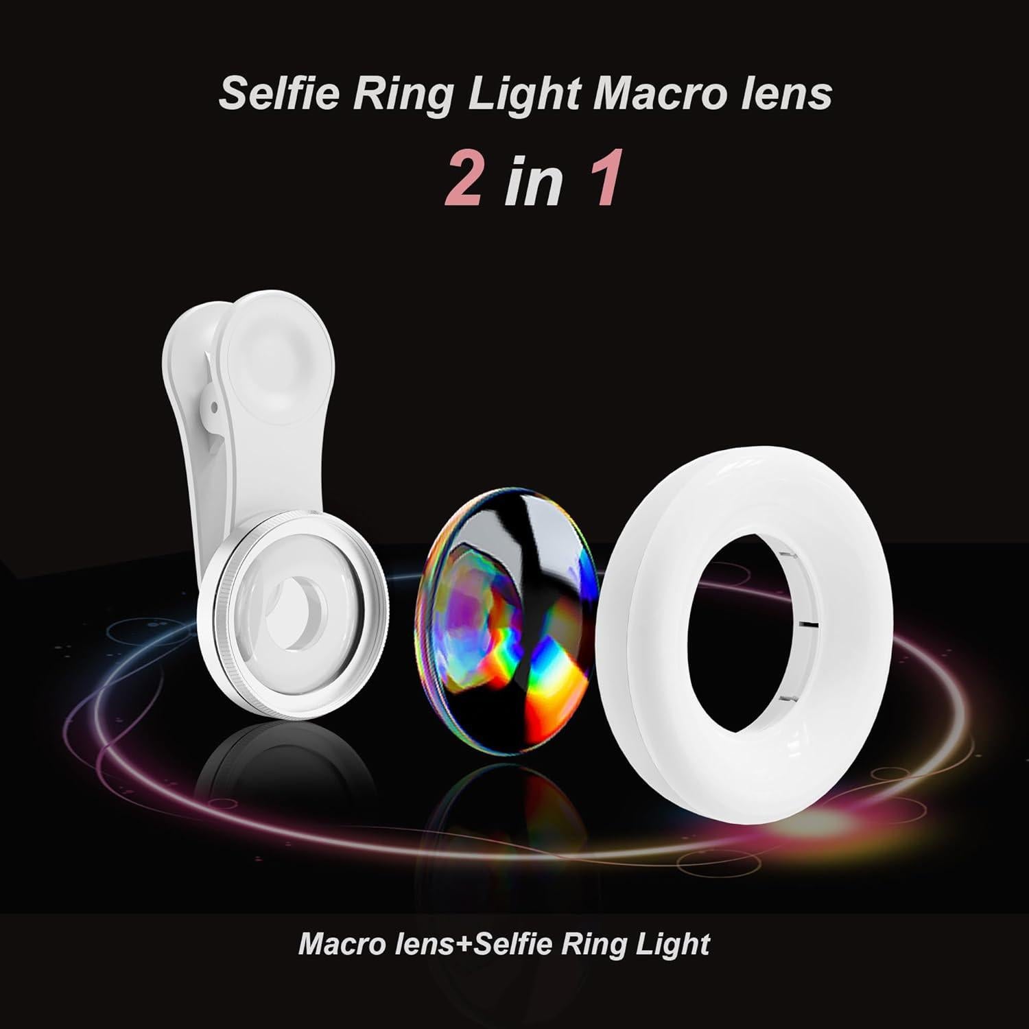 Lente Macro 15X YZOuOZY con Luz LED Anular para Smartphone