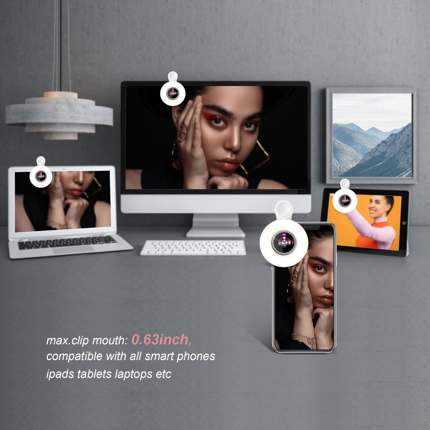 Lente Macro 15X YZOuOZY con Luz LED Anular para Smartphone