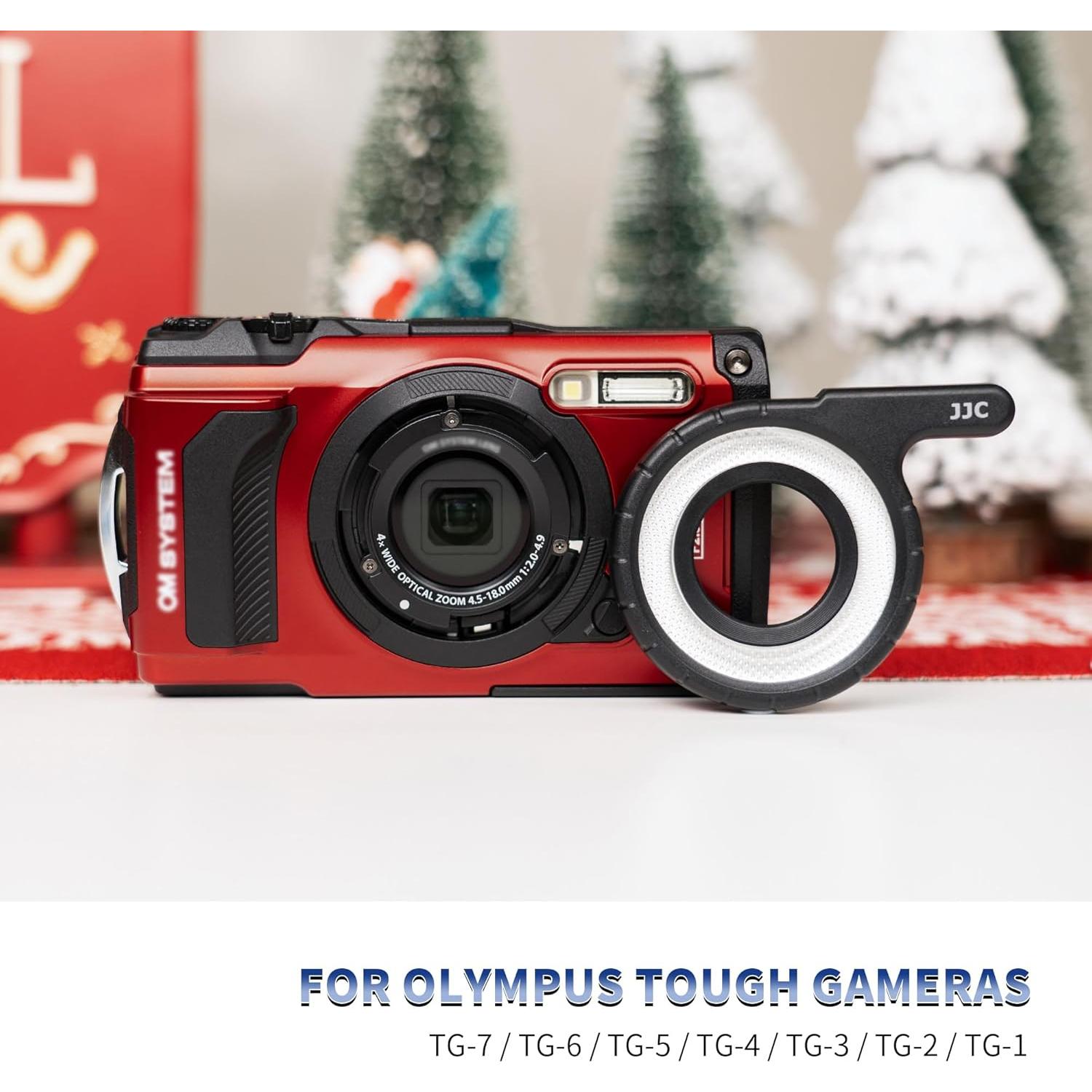 Anillo de guía de luz LED JJC para cámaras Olympus Tough TG-7