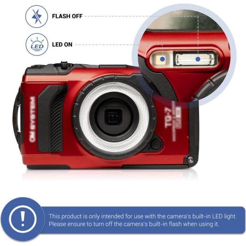 Anillo de guía de luz LED JJC para cámaras Olympus Tough TG-7