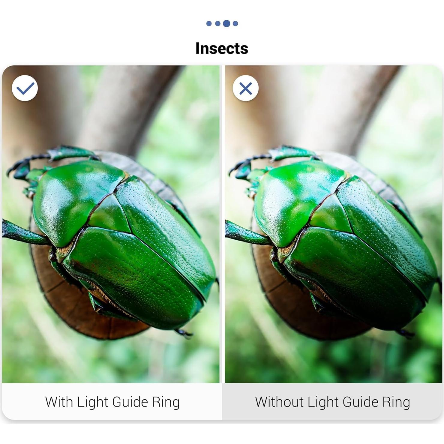 Anillo de guía de luz LED JJC para cámaras Olympus Tough TG-7