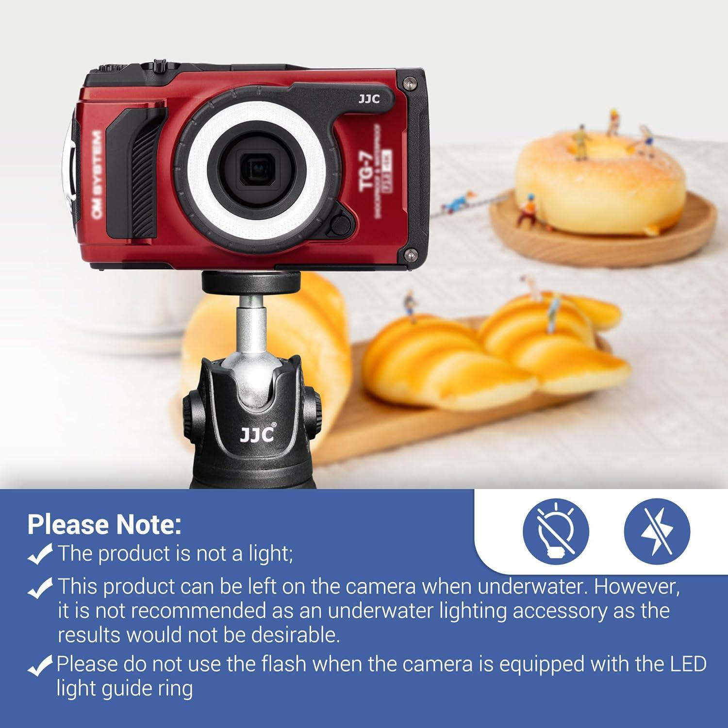 Anillo de guía de luz LED JJC para cámaras Olympus Tough TG-7