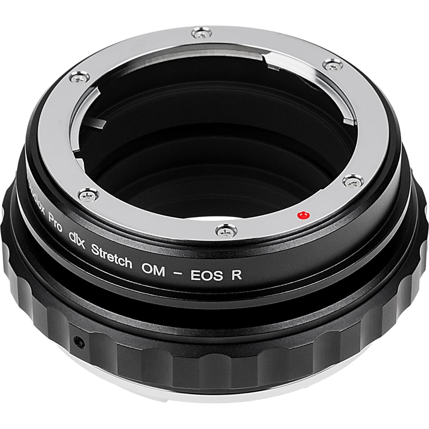 Adaptador de lente Fotodiox OM-RF-DLXS con helicoide macro y filtros ND