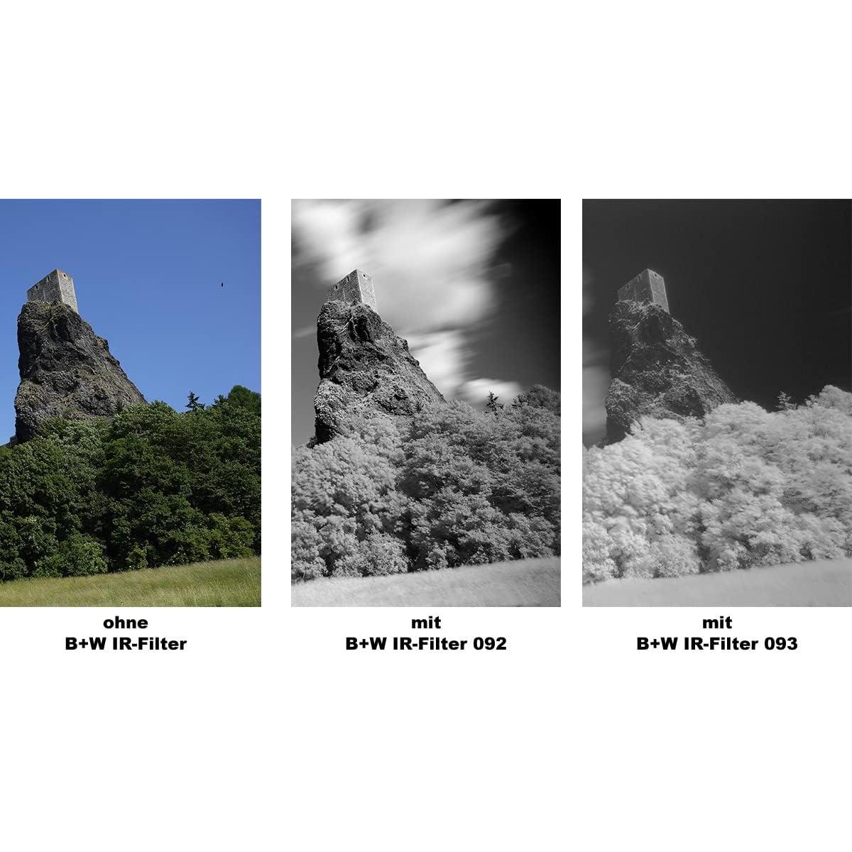 Filtro de Vidrio Rojo Oscuro B+W 092 IR 72mm para Fotografía