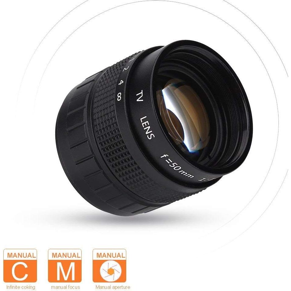 Lente CCTV C Mount 50mm f/1.4 Bindpo - Focal Fija Manual