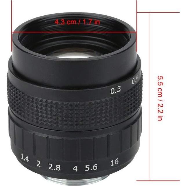 Lente CCTV C Mount 50mm f/1.4 Bindpo - Focal Fija Manual