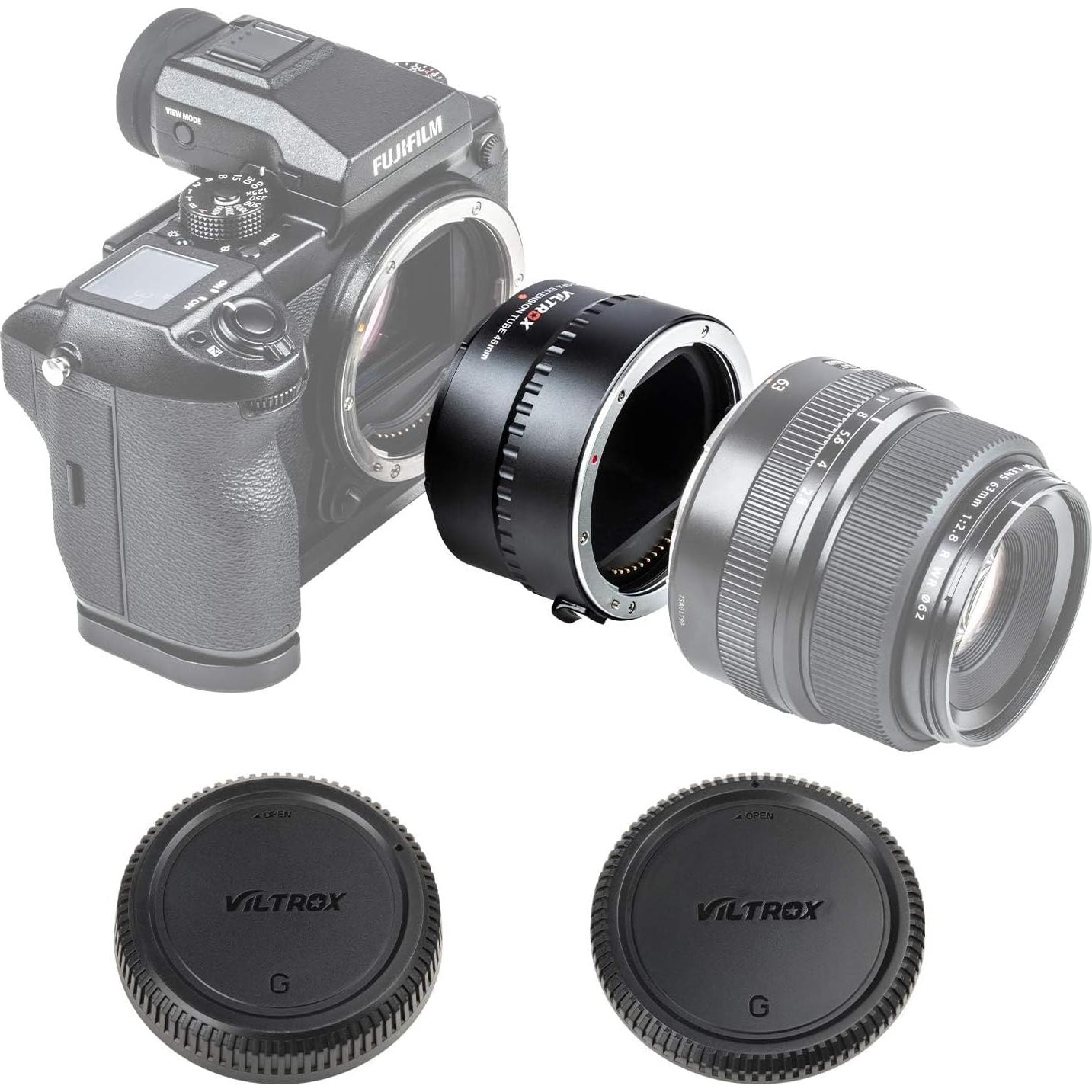Adaptador de Tubo de Extensión Macro VILTROX DG-GFX 45mm para Fujifilm