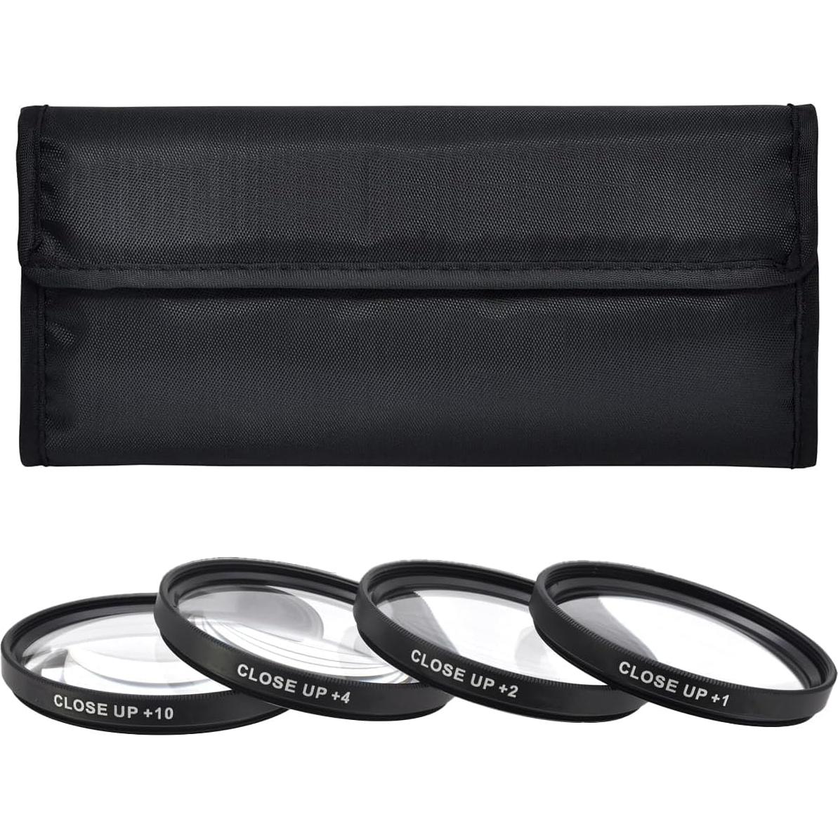 Kit de Filtros Macro Acuvar 62mm +1, +2, +4, +10 para DSLR