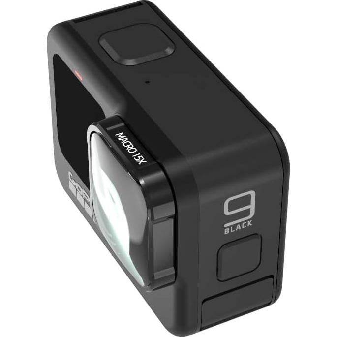Lente Macro 15X QKOO para GoPro Hero 9/10/11/12/13 Negra