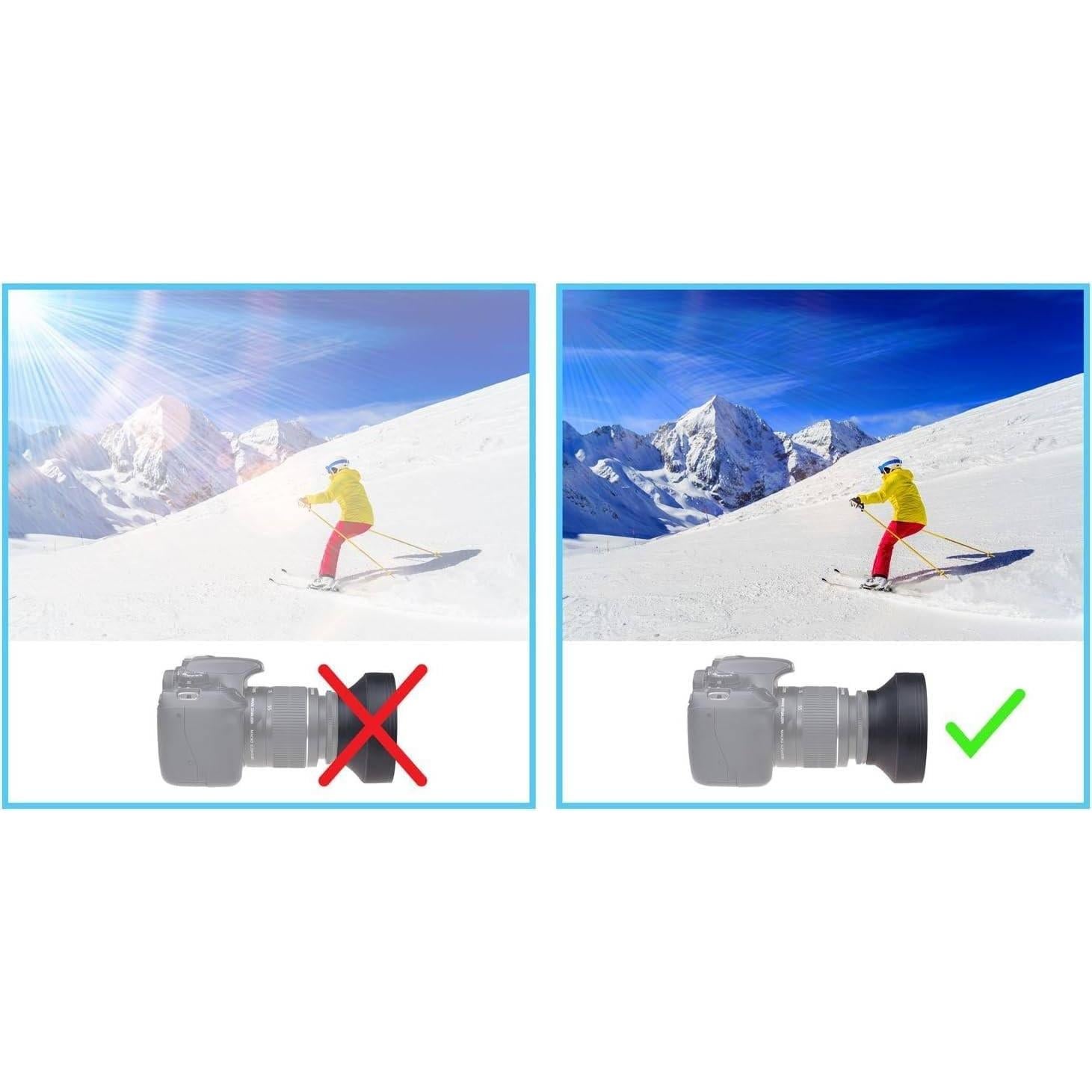 Capucha de lente de goma colapsable 67mm OPTURA HD para ZEISS