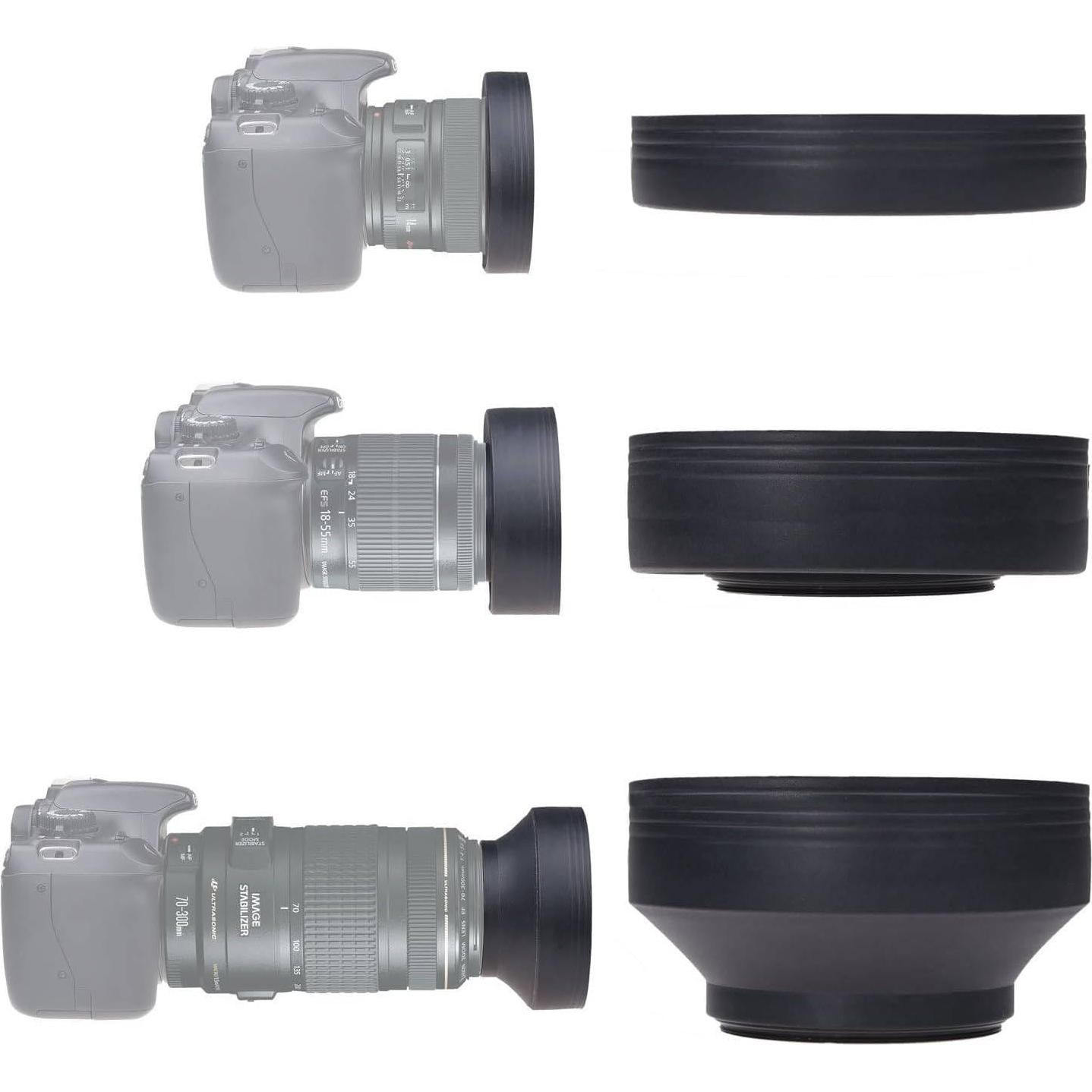 Capucha de lente de goma colapsable 67mm OPTURA HD para ZEISS