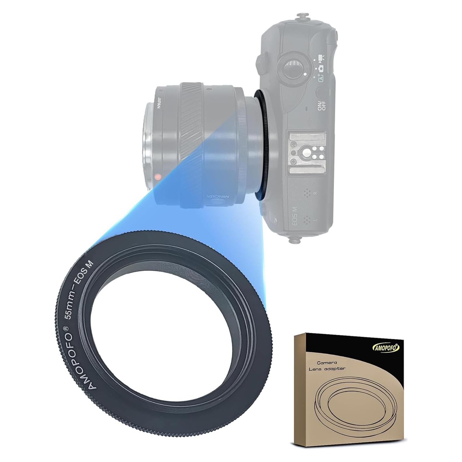 Anillo Inverso de Lente Macro SHEYOU 55mm para Cámaras EF-M