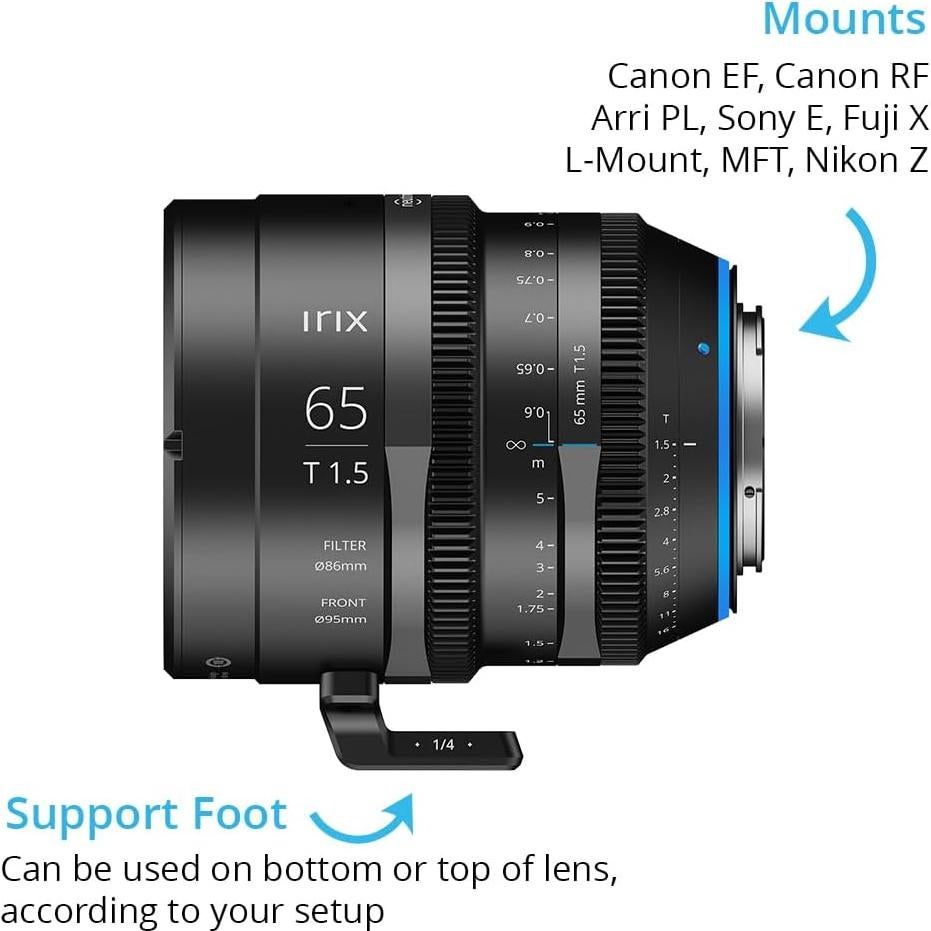 Lente de Cine Irix 65mm T1.5 para Cámaras Sony E